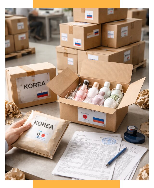 Доставка косметики из Кореи от 8603 р. под ключ | СетСервис-Чкв
